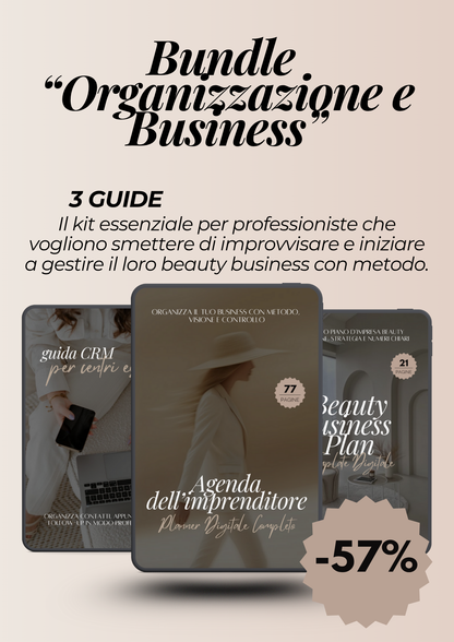 Bundle Organizzazione & Business – Il Kit per Gestire il Tuo Beauty Business con Metodo