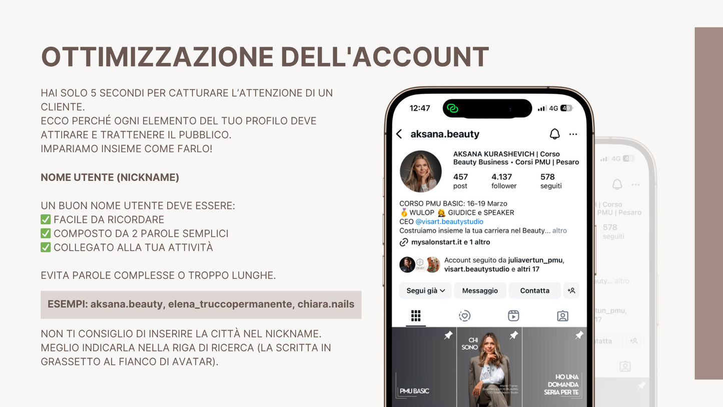 Come Impostare l’Account Instagram per Professioniste Beauty