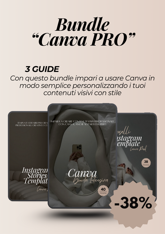 Canva PRO Bundle – Formazione + Template pronti per il tuo brand beauty
